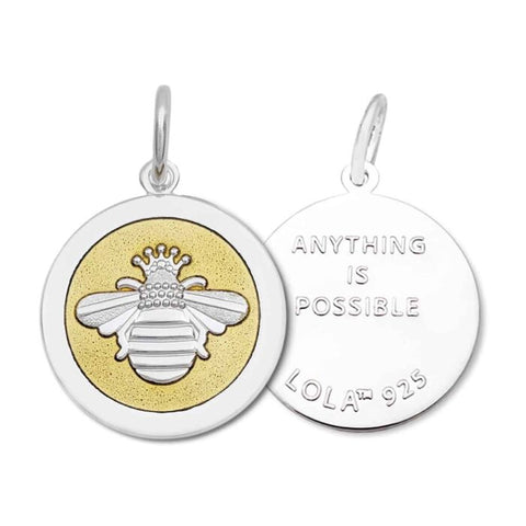 QUEEN BEE SILVER yellow GOLD CENTER SMALL