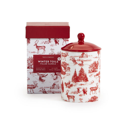 WINTER TOILE LIDDED FILLED CANDLE