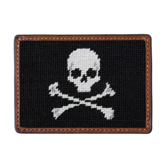 JOLLY ROGER NEEDLEPOINT CREDIT CARD WALLET