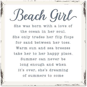 beach girl 18x18