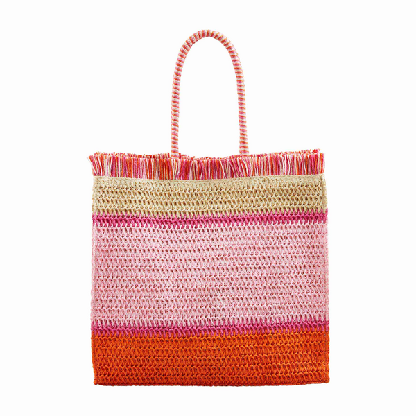 pnk fringe tote