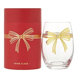 gold bow wine glass