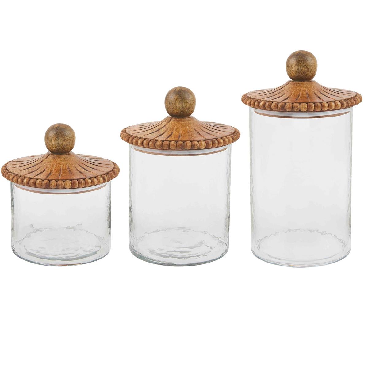BEADED GLASS CANISTER SET