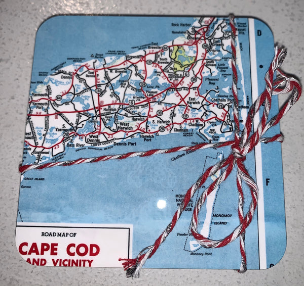 Custom Map Coaster, set of 4