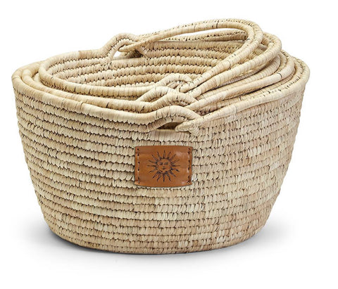 HAND CRAFTED BASKET/TOTE WITH SWING HANDLE