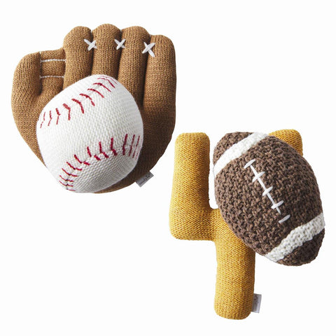 BASEBALL KNIT RATTLE-BASEBALL