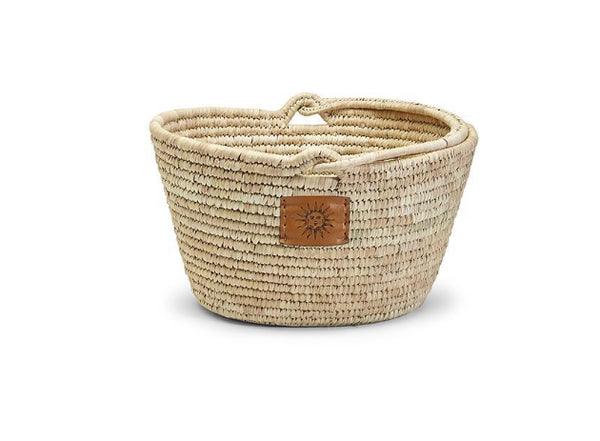 HAND CRAFTED BASKET/TOTE WITH SWING HANDLE