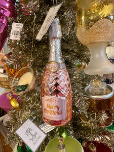 PINK PROSECCO ORNAMENT