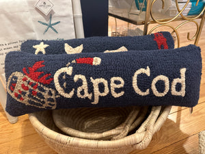 8X24 CAPE COD LOBSTER POT HOOKED PILLOW