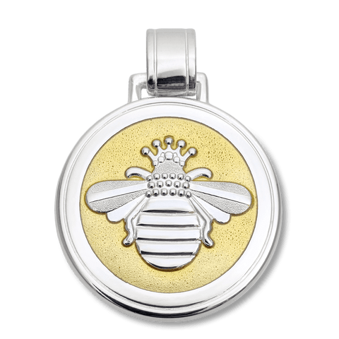 QUEEN BEE SILVER GOLD ENAMEL