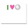 I Love Golf notepad