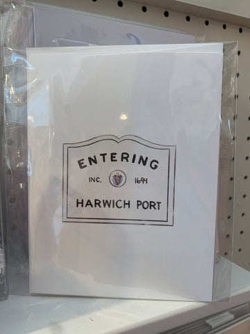 ENTERING Harwich Port SIGN CARD