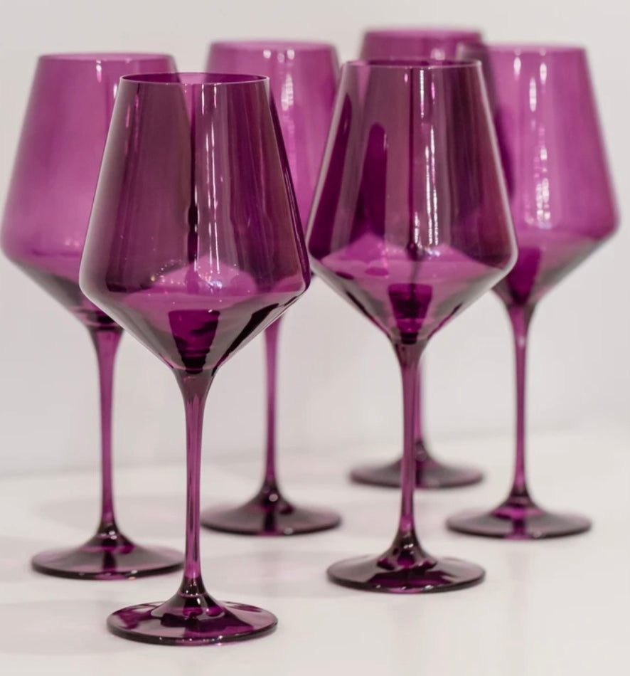 AMETHYST STEMMED WINE GLASS