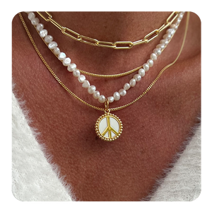 16" pearl gold choker