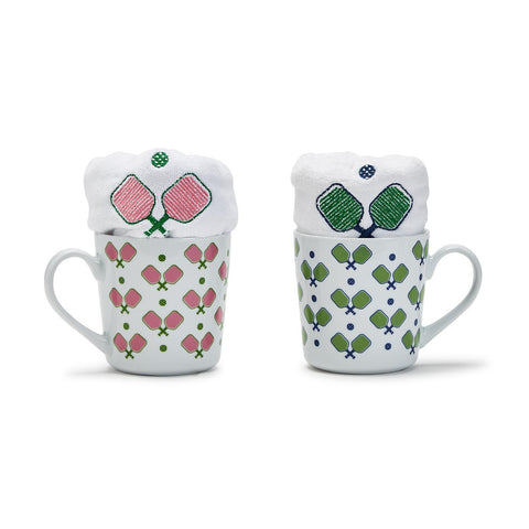 green pickleball mug & twl
