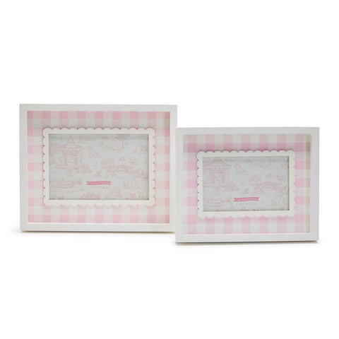 pink gingham frame 5x7