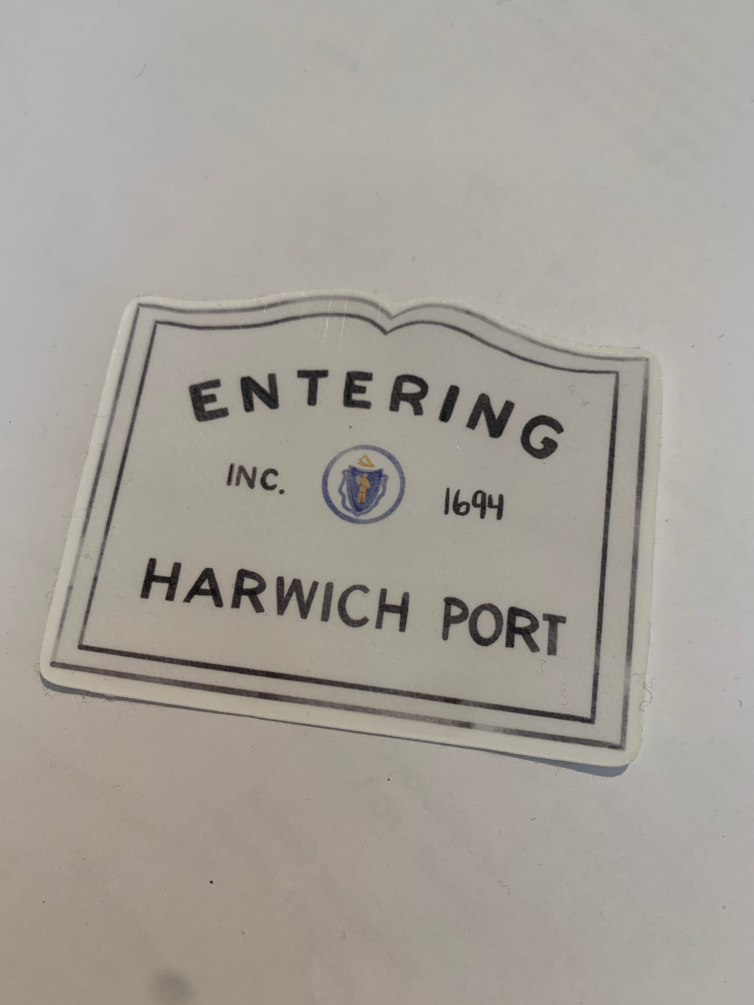 Entering harwich port sticker