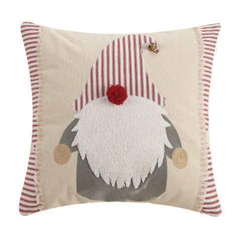 Gnome hat & bell square pillow