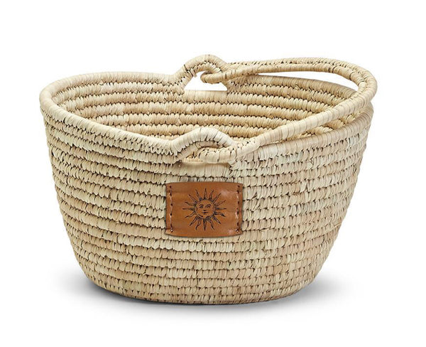 HAND CRAFTED BASKET/TOTE WITH SWING HANDLE