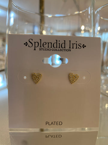 PAVE HEART STUD