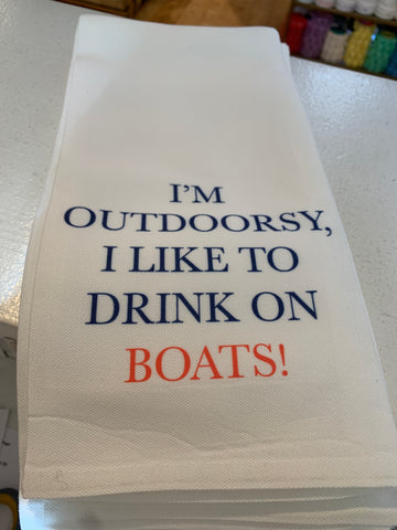 Outdoorsy kitchen towel