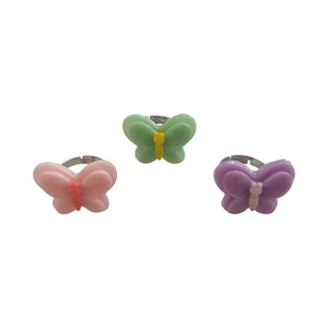 KIDS ADJUSTABLE BUTTERFLY RING
