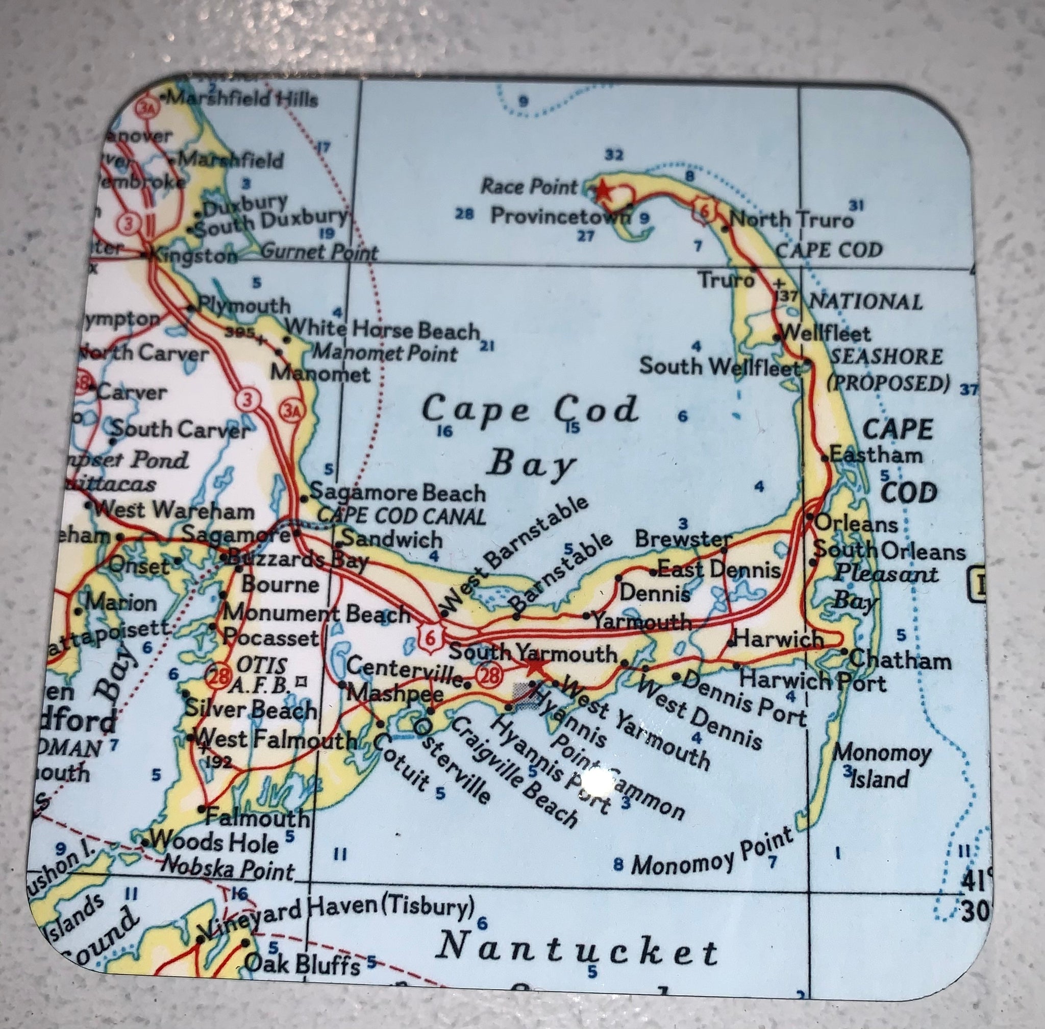 Custom Map Coaster, set of 4