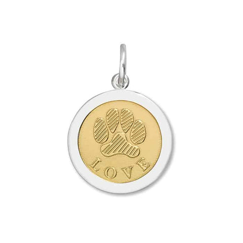 PAW PRINT GOLD CENTER SMALL