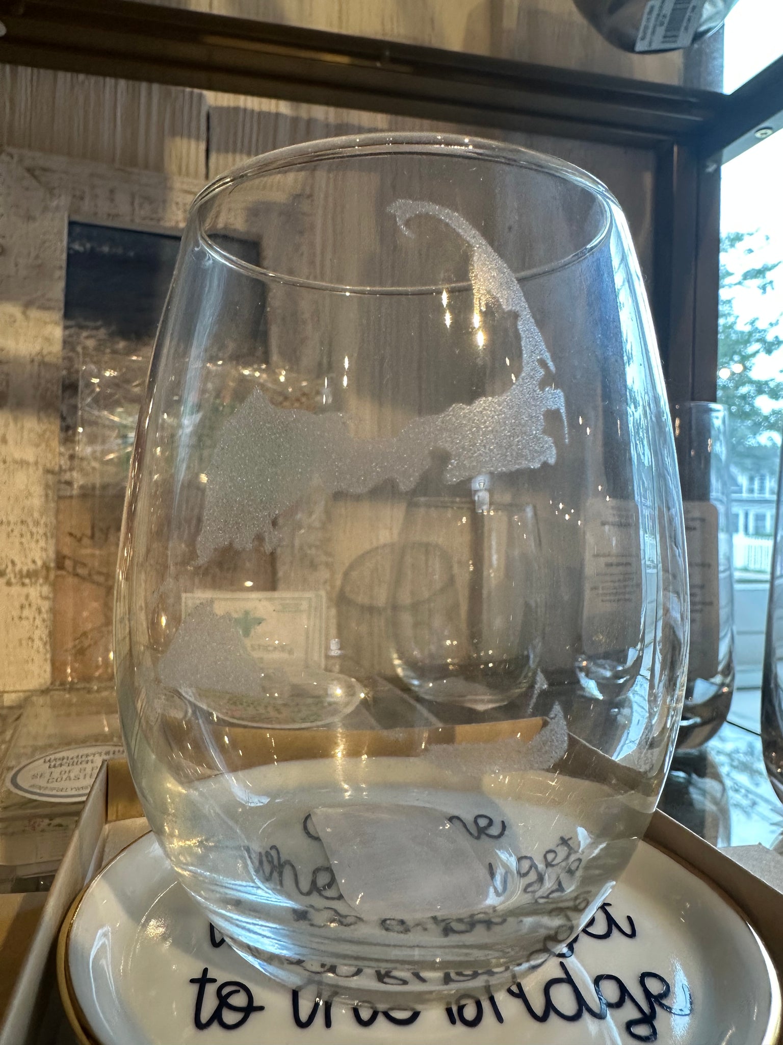 CUSTOM DESIGNED CAPE COD STEMLESS WINE GLASS