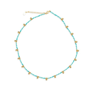 AMAZONITE GOLD PLATED NECKLACE