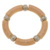 Lelani resin color block  & pearl bracelet in cocoa