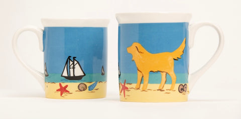 BEACH DOG-YELLOW DOG MUG