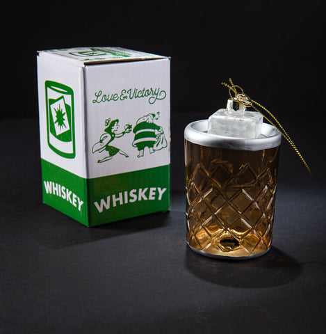 whiskey on the rocks ornament