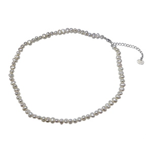 16" pearl silver choker