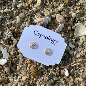 SILVER SAND DOLLAR EARRINGS