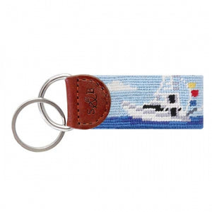 OFFSHORE FISHING NEEDLEPOINT KEY FOB