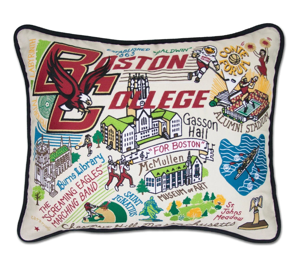 Boston College Embroidered Pillow