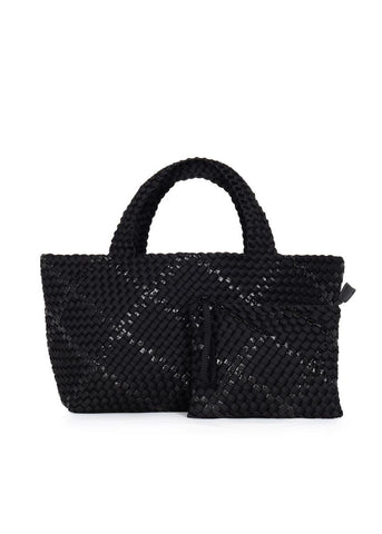 BOBBI WOVEN TOTE-NOIR