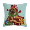 Christmas french bulldog pillow