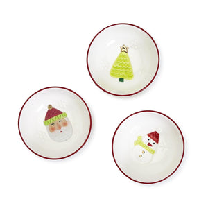 MERRY & BRIGHT TITBIT BOWL-SNOWMAN