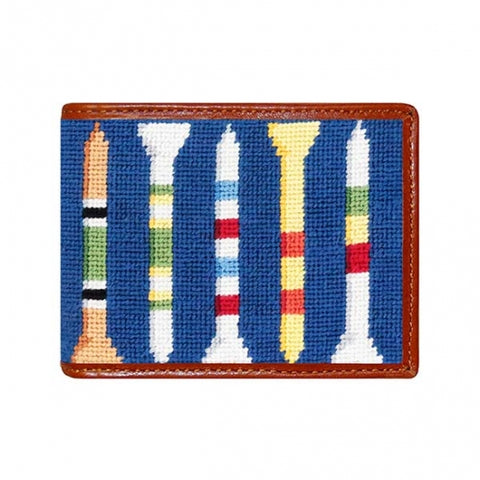 Golf tees  needlepoint bifold  WALLET